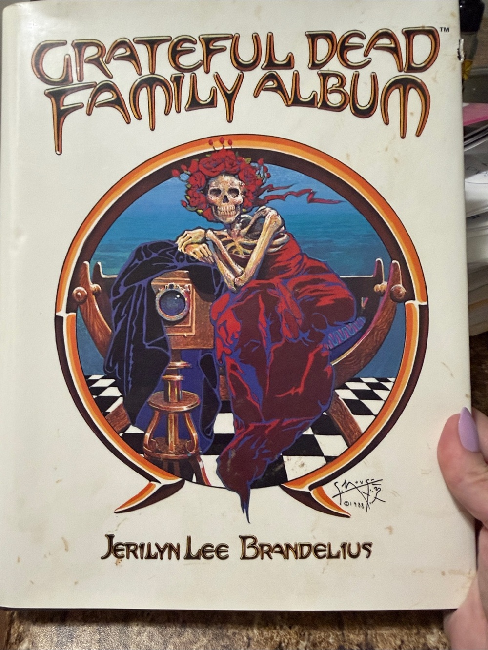 Grateful Dead Family Album Art Print - Red & Blue